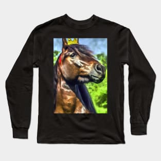 Horse with Crown Long Sleeve T-Shirt